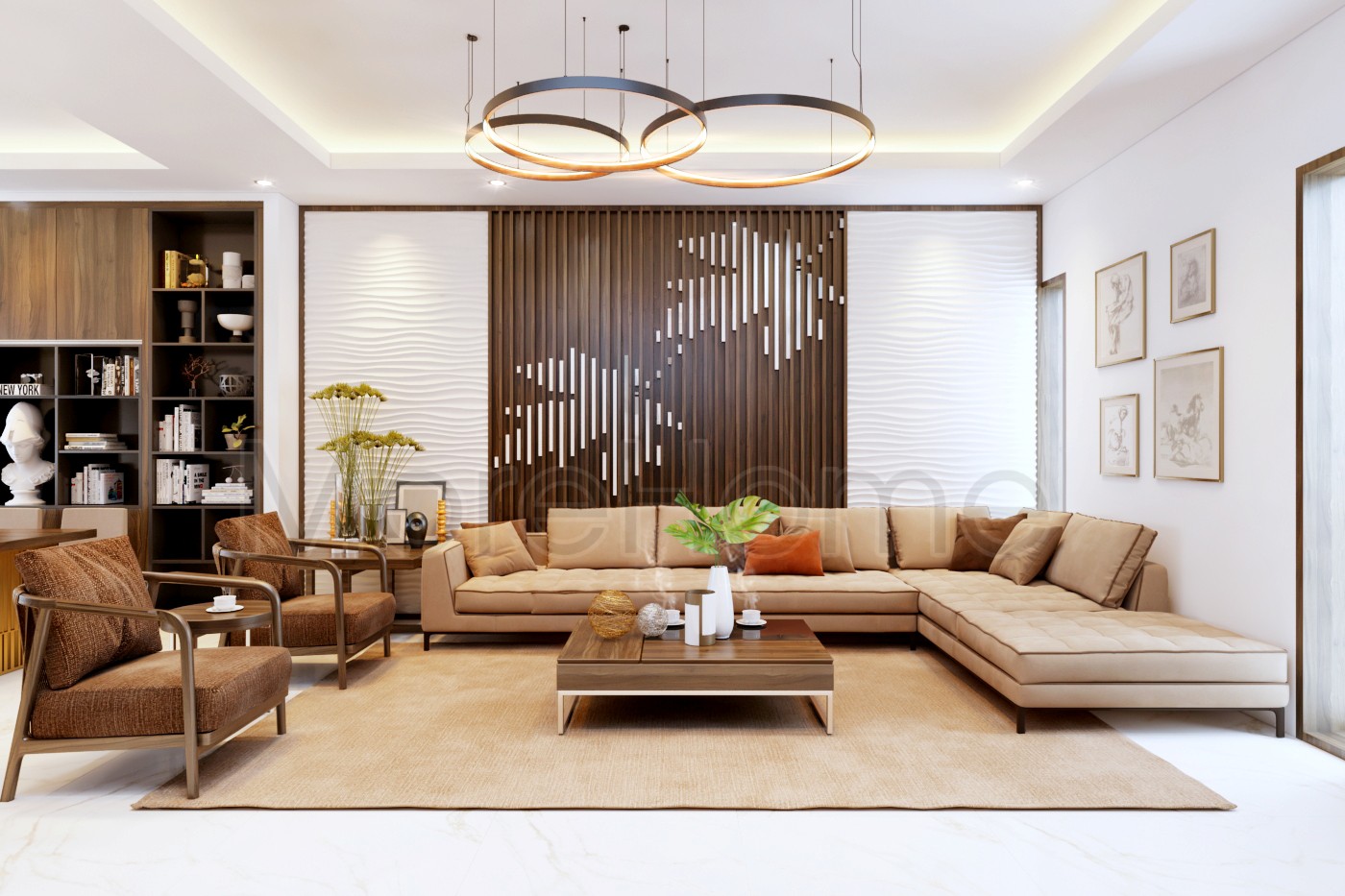 Thiết kế nội thất phòng khách hiện đại
